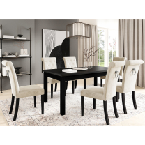 Jídelní set PREMIER | rozkládací stůl 170x90 cm + 6x židle ADRIANA | VÝBĚR BAREV a TKANIN