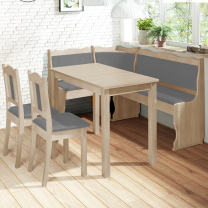 Jídelní set MANI | nerozkládací stůl 100x60 cm + 2x židle + jídelní lavice | VÝBĚR BAREV a TKANIN