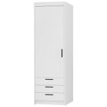 Šatní skříň ELENA 1D 3S | 59,9 cm | UNI dvířka | bílá
