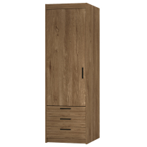 Šatní skříň ELENA 1D 3S | 59,9 cm | UNI dvířka | dub lefkas