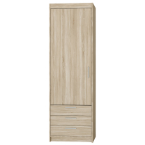 Šatní skříň ELENA 1D 3S | 59,9 cm | UNI dvířka | dub sonoma