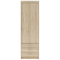 Šatní skříň ELENA 1D 3S | 59,9 cm | UNI dvířka | dub sonoma