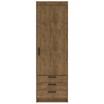 Šatní skříň ELENA 1D 3S + nástavec | 59,9 cm | UNI dvířka | dub lefkas