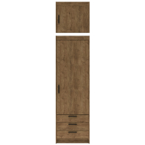 Šatní skříň ELENA 1D 3S + nástavec | 59,9 cm | UNI dvířka | dub lefkas