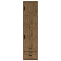 Šatní skříň ELENA 1D 3S + nástavec | 59,9 cm | UNI dvířka | dub lefkas