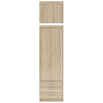 Šatní skříň ELENA 1D 3S + nástavec | 59,9 cm | UNI dvířka | dub sonoma