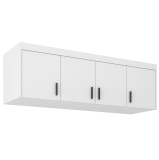 Šatní skříň ELENA 4D 6S + zrcadlo + nástavec + 6x zásuvka | 176,3 cm | bílá
