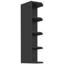 SIENA | horní regál 30 G-90 ZAK ukončovací s policemi | 30 cm | UNI | VYSOKÝ | černá