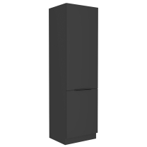 SIENA | vysoká skříňka 60 DK-210 2F potravinová s policemi | 60 cm | UNI dvířka | černá