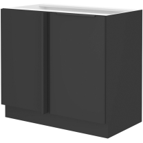 Kuchyňská linka SIENA a | 345x385x190 cm | UNI dvířka | PREMIUM BOX | černá/ořech okapi