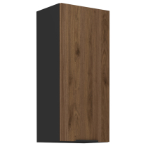 Kuchyňská linka SIENA a | 345x385x190 cm | UNI dvířka | PREMIUM BOX | černá/ořech okapi