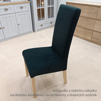 Jídelní židle MADRIT | 46 cm | černá | lefkas nohy