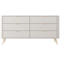 LANTE b | komoda B 163 6s | 163,2 cm | béžová/zlatá
