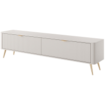LANTE b | TV stolek E 200 2d | 200 cm | béžová/zlatá