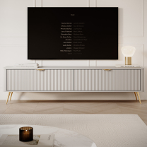 LANTE b | TV stolek E 200 2d | 200 cm | béžová/zlatá