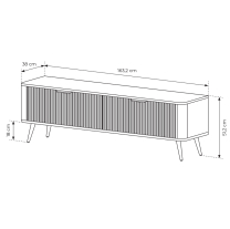 LANTE b | TV stolek F 163 2d | 163,2 cm | béžová/zlatá