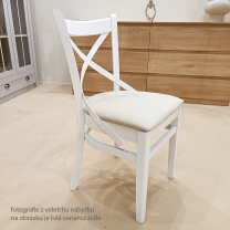 Jídelní židle PROVENCE X | 43 cm | tmavě modrá/bílá