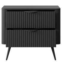 LANTE č | noční stolek G 2s | 63,2 cm | černá