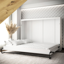 Výklopná postel HOME | 160x200 cm | NOSNOST až 200kg | boční výklop | bílá/artisan