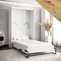 Výklopná postel HOME | 120x200 cm | NOSNOST až 100kg | čelní výklop | + 2 LAMPIČKY | bílá/artisan