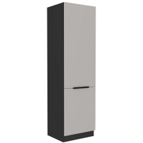 ARONA | vysoká skříňka 60 LO-210 2F pro vestavnou lednici | 60 cm | UNI dvířka | černá/kašmír