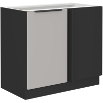 Kuchyňská linka ARONA | 275x300 cm | PREMIUM BOX zásuvky | UNI dvířka | černá/kašmír