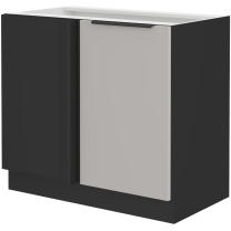 Kuchyňská linka ARONA | 275x300 cm | PREMIUM BOX zásuvky | UNI dvířka | černá/kašmír