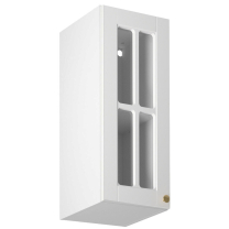 LINEA b | horní skříňka G30S P/L prosklená s policí | 30 cm | UNI dvířka | bílá mat