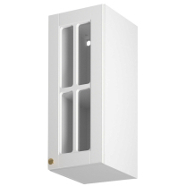 LINEA b | horní skříňka G30S P/L prosklená s policí | 30 cm | UNI dvířka | bílá mat