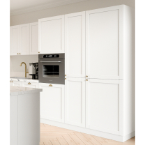 LINEA b | horní skříňka/kredenc K120 prosklená s policemi | 120 cm | bílá mat