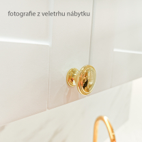 LINEA b | horní skříňka/kredenc K120 prosklená s policemi | 120 cm | bílá mat
