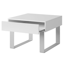 Obývací stěna CALABRINI b | 218 cm + stolek 63,5x63,5 cm | 6 dílů J | bílá lesk