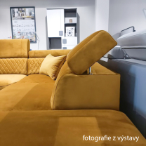 Sedací sestava GARRY 2 | sedačka 277x229 + křeslo + taburet | rozkládací | VÝBĚR TKANIN a KŮŽÍ