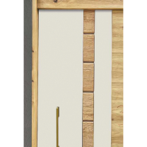 Šatní skříň AVANTGARDE AV-3 | se zrcadlem | 200 cm | artisan/kašmír
