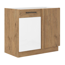 VIGO b | dolní skříňka 105ND 1F rohová s policí | 105x60 cm | lancelot/bílá lesk | UNI dvířka