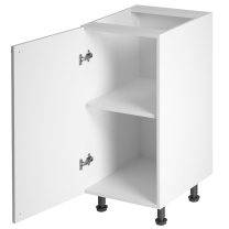 LINEA b | dolní skříňka D40 P/L s policí | 40 cm | UNI dvířka | SOKL v CENĚ | bílá mat