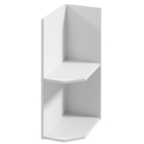 LINEA b | dolní regál D25PZ-P ukončovací | 25 cm | PRAVÁ | bílá mat