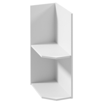 LINEA b | dolní regál D25PZ-L ukončovací | 25 cm | LEVÁ | bílá mat