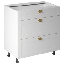 LINEA b | dolní skříňka D80S3 se zásuvkami | 80 cm | SOKL v CENĚ | bílá mat