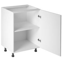Kuchyňská linka LINEA b | 180 + 395 cm + ostrůvek 150 cm | UNI dvířka | SOKL v CENĚ | bílá mat