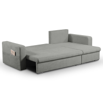 Sedací souprava ASTA | 234x140 cm | univerzální LEVÁ i PRAVÁ | rozkládací | šedá EASY CLEAN