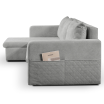 Sedací souprava ASTA | 234x140 cm | univerzální LEVÁ i PRAVÁ | rozkládací | šedá EASY CLEAN