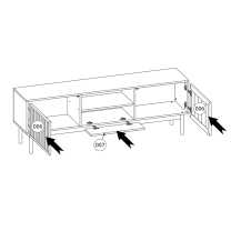 SAORI | TV stolek RTV | 158,9 cm | dub cremona