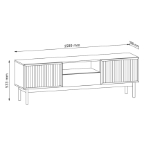 SAORI | TV stolek RTV | 158,9 cm | dub cremona