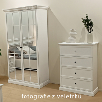 LUCCA b | vitrína W2D1S | 63,3 cm | bílá | univerzální provedení dvířek