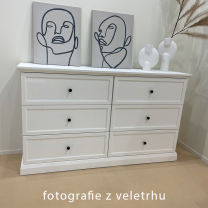 LUCCA b | vitrína W2D1S | 63,3 cm | bílá | univerzální provedení dvířek