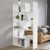 Regál KAROL 02 | nastavitelná šířka 72,5-125 cm x 188 cm | bílá | lamino o síle 22 mm