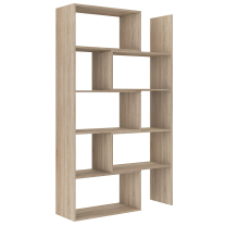 Regál KAROL 02 | nastavitelná šířka 72,5-125 cm x 188 cm | dub sonoma | lamino o síle 22 mm