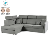 Sedací souprava SLIM XL | 180x238 | LEVÁ | rozkládací + úlož. prostor | 20 šedá WATER BLOCKED