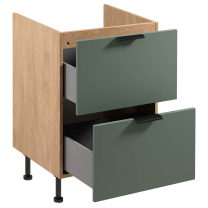 SORENTO pg | dolní skříňka D60IN se zásuvkami na indukční desku | 60 cm | puccini/zelená